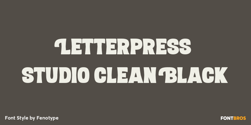 Letterpress Studio Clean Black Font Poster #1