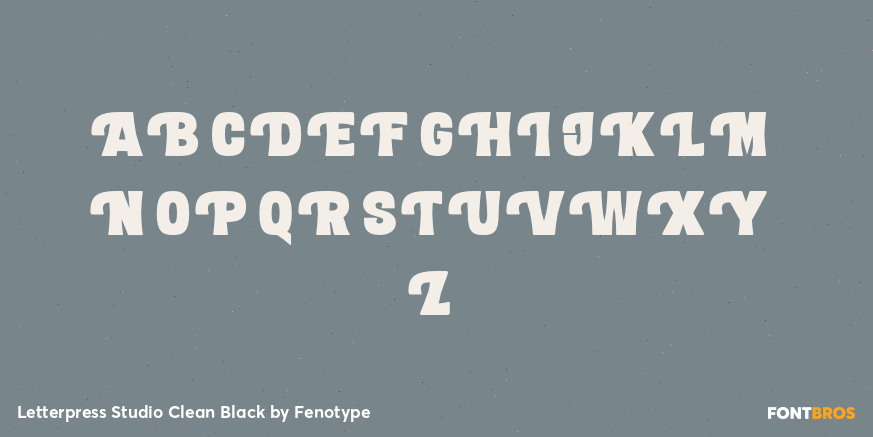 Letterpress Studio Clean Black Font Poster #2