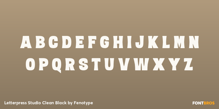 Letterpress Studio Clean Black Font Poster #3