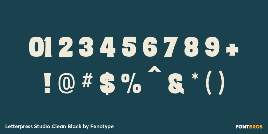 Letterpress Studio Clean Black Font Poster #4