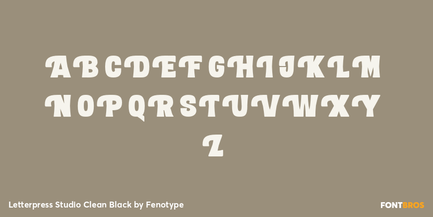 Letterpress Studio Clean Black Font Poster #1