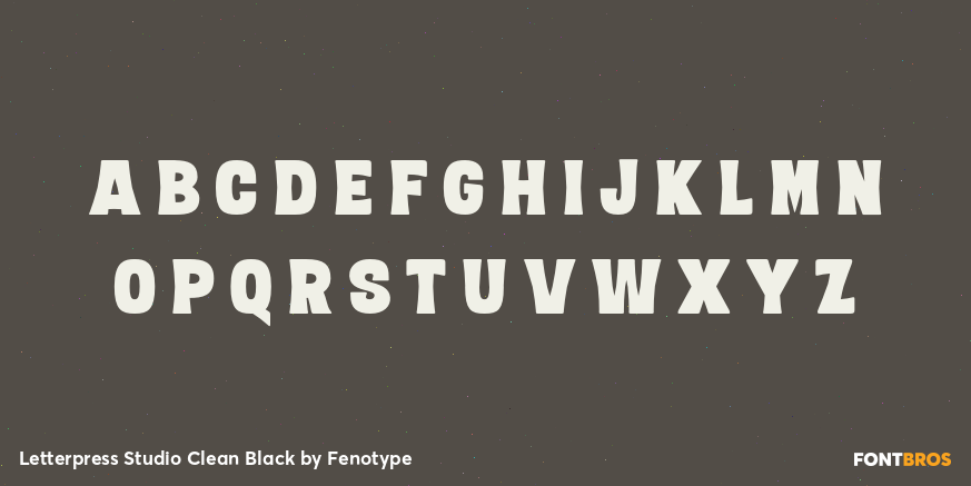 Letterpress Studio Clean Black Font Poster #1