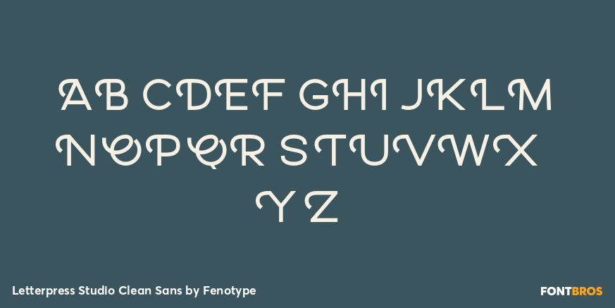Letterpress Studio Clean Sans Font Poster #1