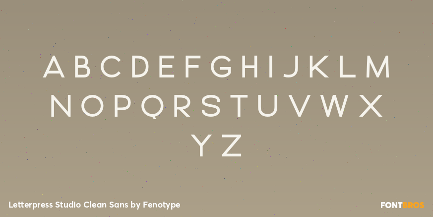 Letterpress Studio Clean Sans Font Poster #1