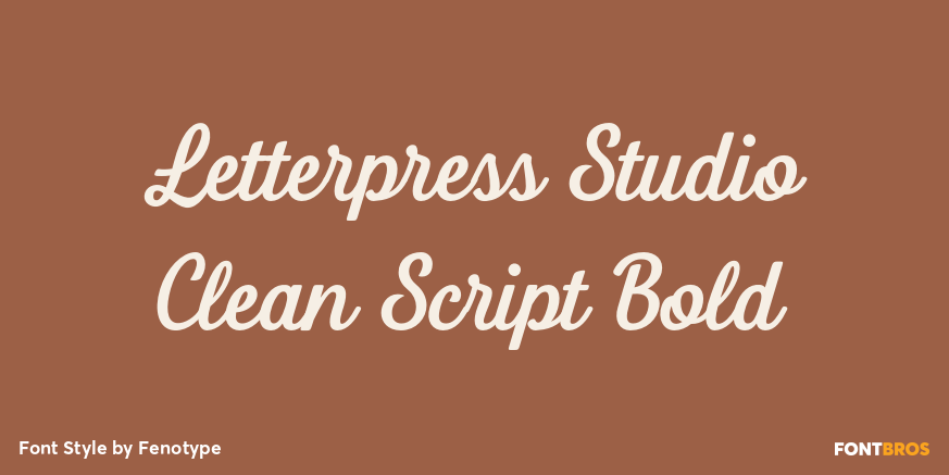 Letterpress Studio Clean Script Bold Font Poster #1