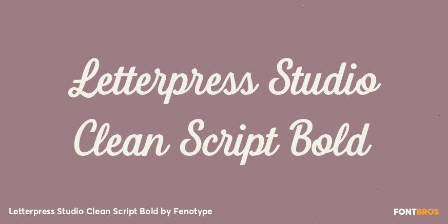 Letterpress Studio Clean Script Bold Font Poster #1