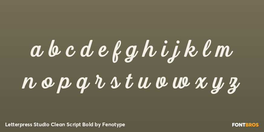 Letterpress Studio Clean Script Bold Font Poster #3