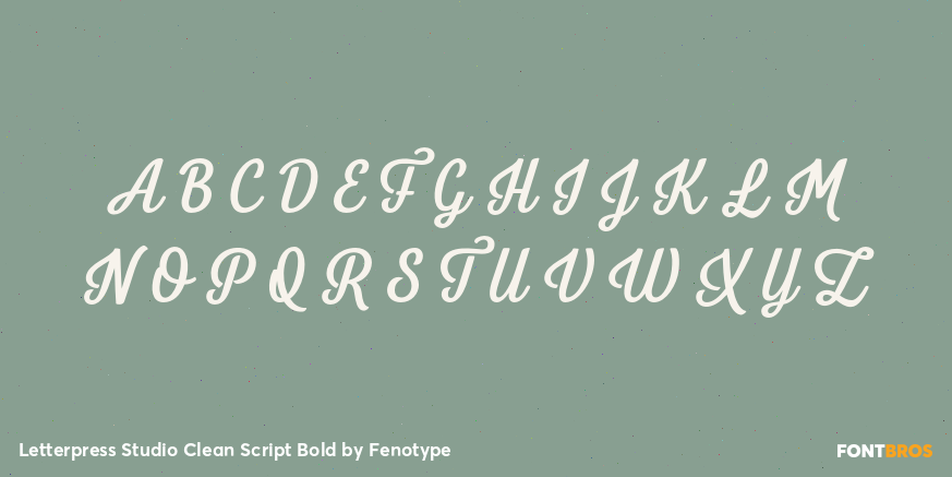 Letterpress Studio Clean Script Bold Font Poster #1