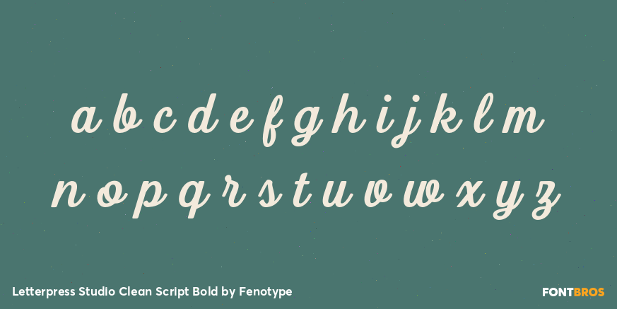 Letterpress Studio Clean Script Bold Font Poster #1