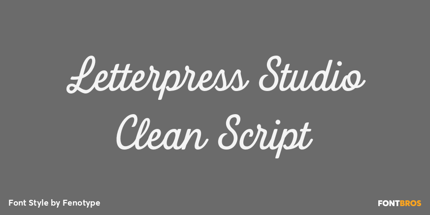 Letterpress Studio Clean Script Font Poster #1