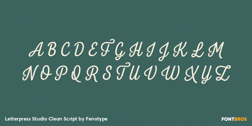 Letterpress Studio Clean Script Font Style by Fenotype | Font Bros