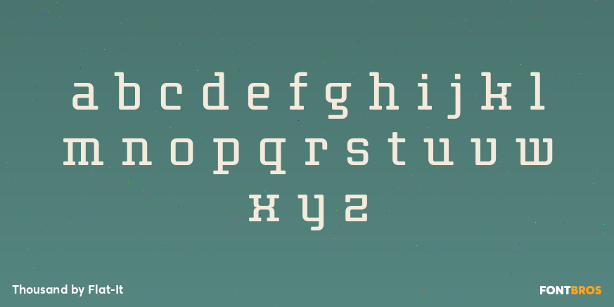 Thousand Font Poster #1