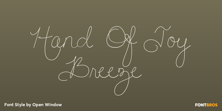 Hand Of Joy Breeze Font Poster #1
