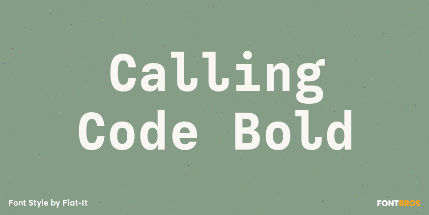 Calling Code Bold Font Poster #1