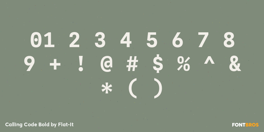 Calling Code Bold Font Poster #4