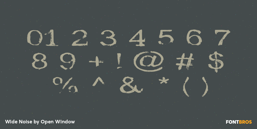Wide Noise Font Poster #4