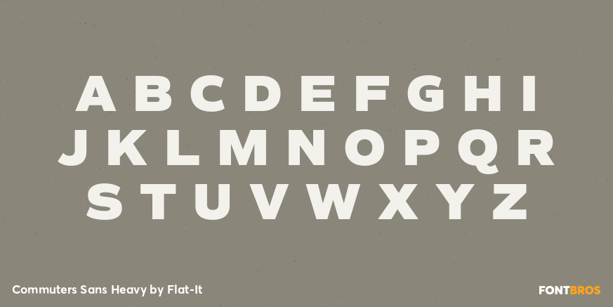 Commuters Sans Heavy Font Poster #1