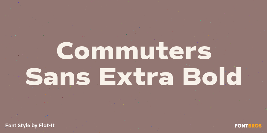 Commuters Sans Extra Bold Font Poster #1