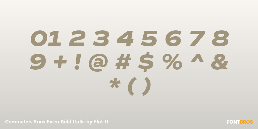 Commuters Sans Extra Bold Italic Font Poster #1
