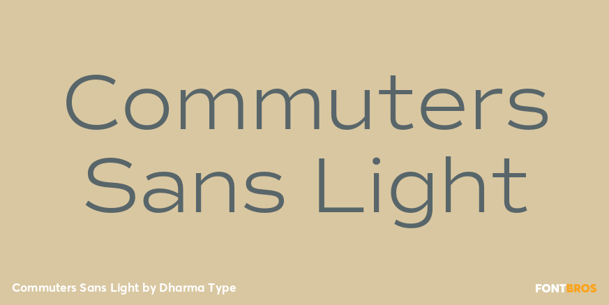 Commuters Sans Light Font Poster #1