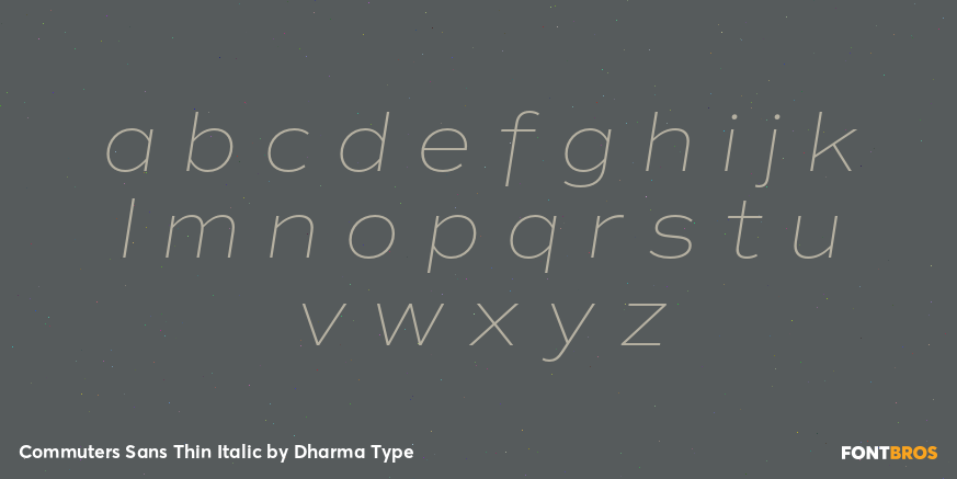 Commuters Sans Thin Italic Font Poster #3