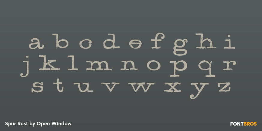 Spur Rust Font Poster #3