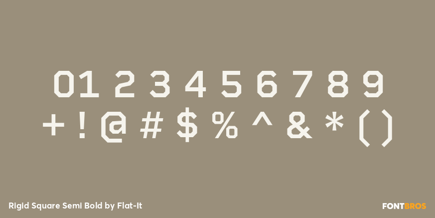 Rigid Square Semi Bold Font Poster #1
