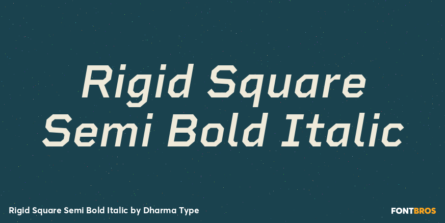 Rigid Square Semi Bold Italic Font Poster #1