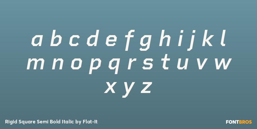 Rigid Square Semi Bold Italic Font Poster #3