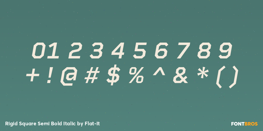 Rigid Square Semi Bold Italic Font Poster #4