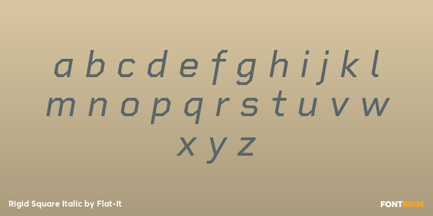 Rigid Square Italic Font Poster #3