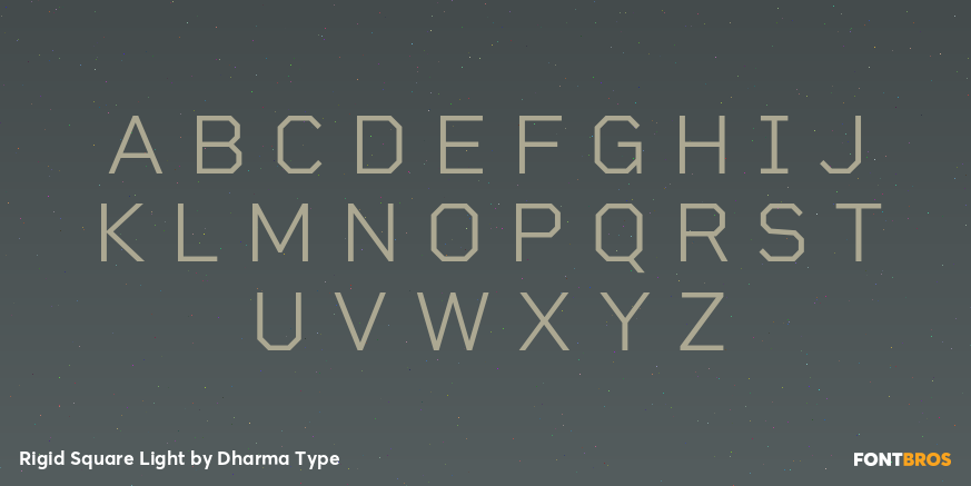 Rigid Square Light Font Poster #2