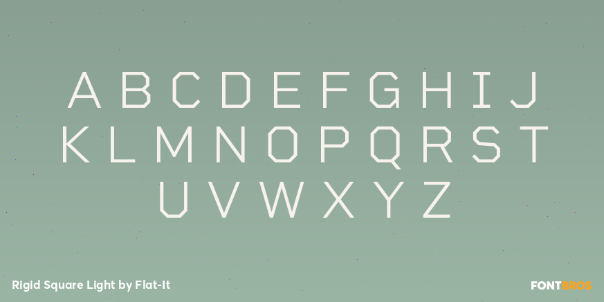 Rigid Square Light Font Poster #1