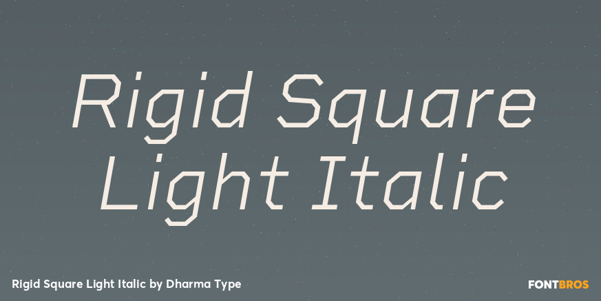 Rigid Square Light Italic Font Poster #1