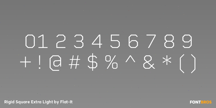 Rigid Square Extra Light Font Poster #1