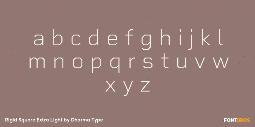 Rigid Square Extra Light Font Poster #3
