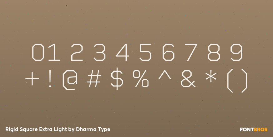 Rigid Square Extra Light Font Poster #4