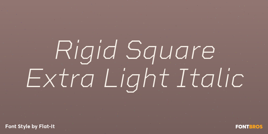 Rigid Square Extra Light Italic Font Poster #1