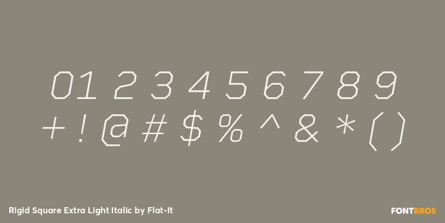 Rigid Square Extra Light Italic Font Poster #4