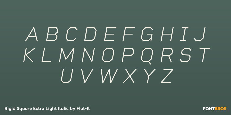 Rigid Square Extra Light Italic Font Poster #2