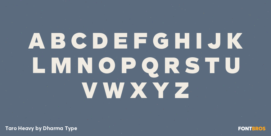 Taro Heavy Font Poster #2