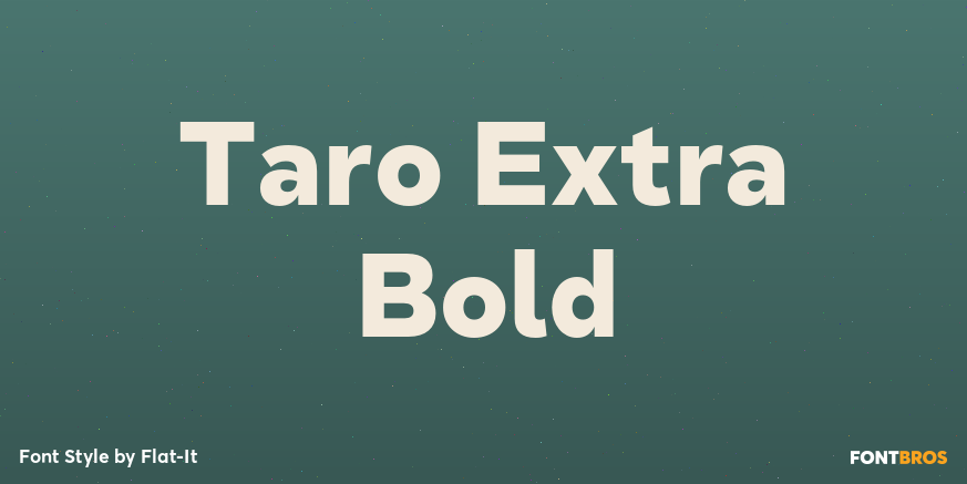 Taro Extra Bold Font Poster #1