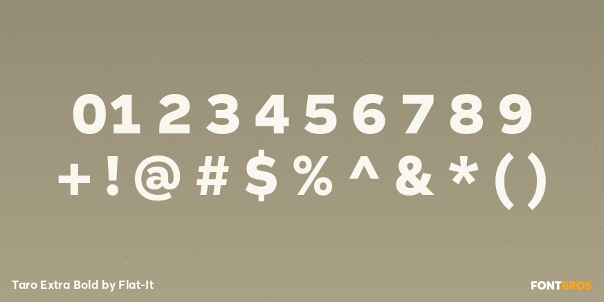 Taro Extra Bold Font Poster #1