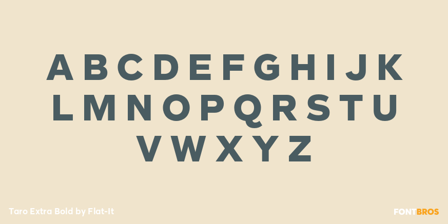 Taro Extra Bold Font Poster #1