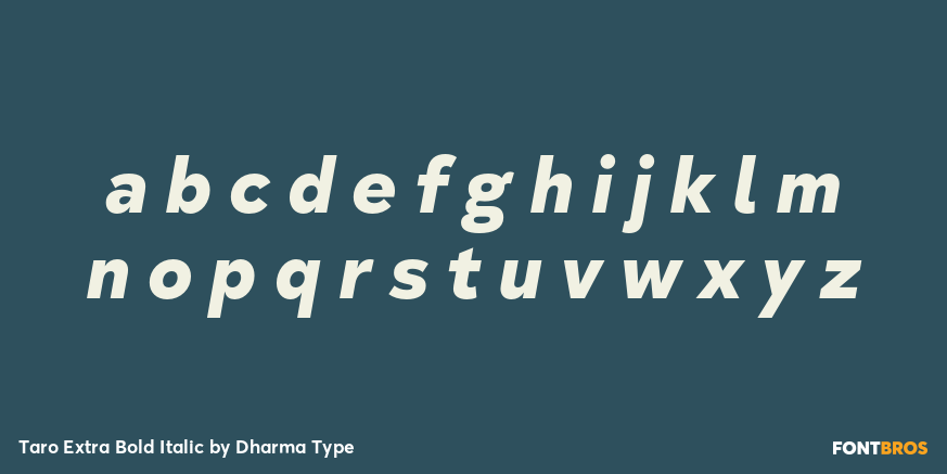 Taro Extra Bold Italic Font Poster #3