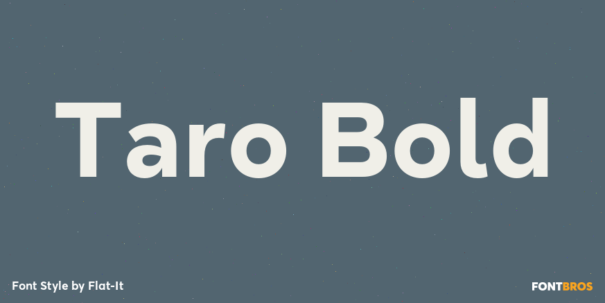 Taro Bold Font Poster #1