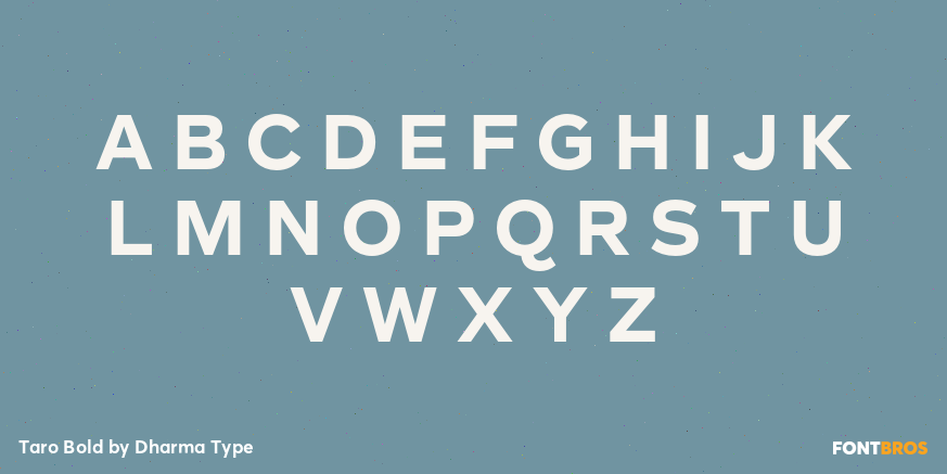 Taro Bold Font Poster #2