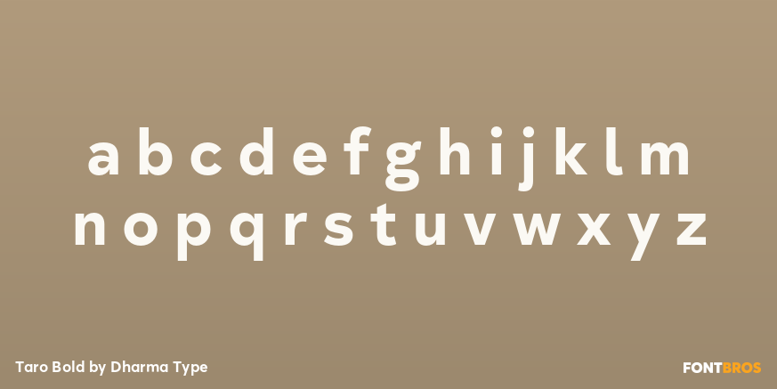 Taro Bold Font Poster #3