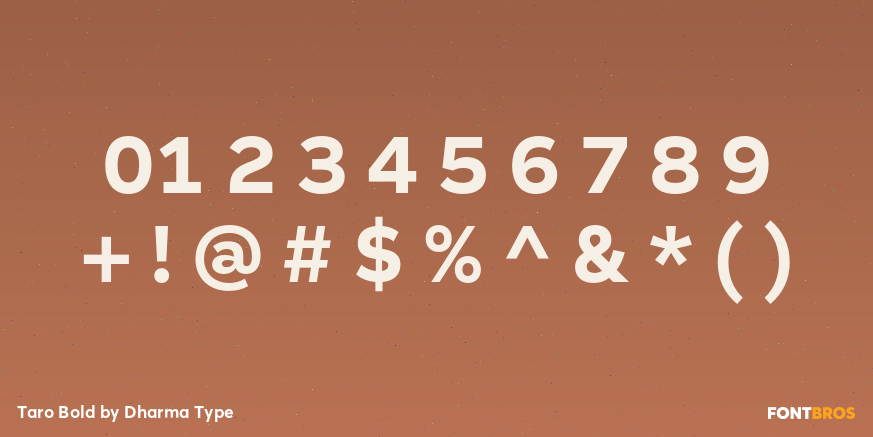 Taro Bold Font Poster #4