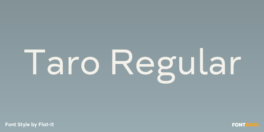 Taro Regular Font Poster #1